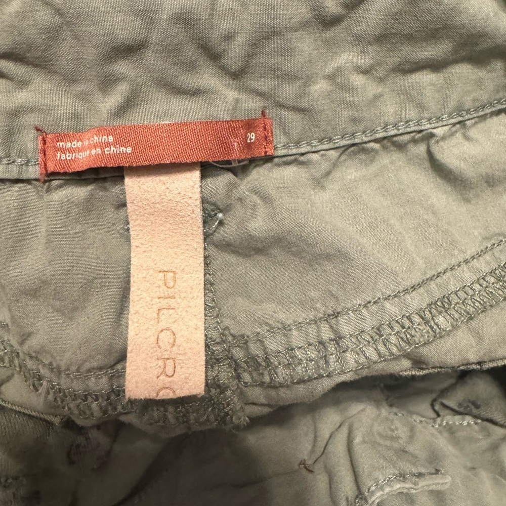 WNS Anthropology Pilcro Green Moss Cargo Utility Pant Sz 29 EUC - Picture 4 of 9